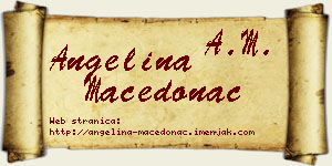 Angelina Macedonac vizit kartica